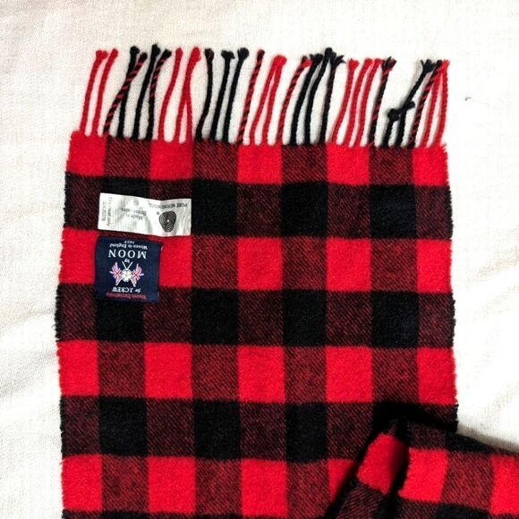 Pure merino  JCREW wool buffolo check SCARF Abraham Moon - Picture 3 of 7